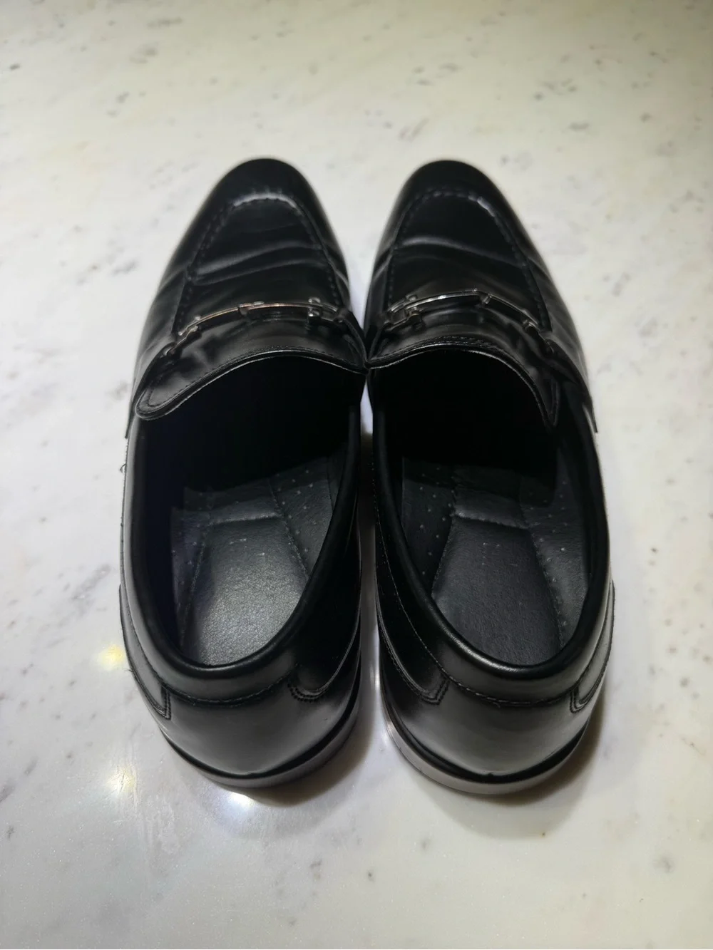 Van Heusen Black Leather Bit Loafers